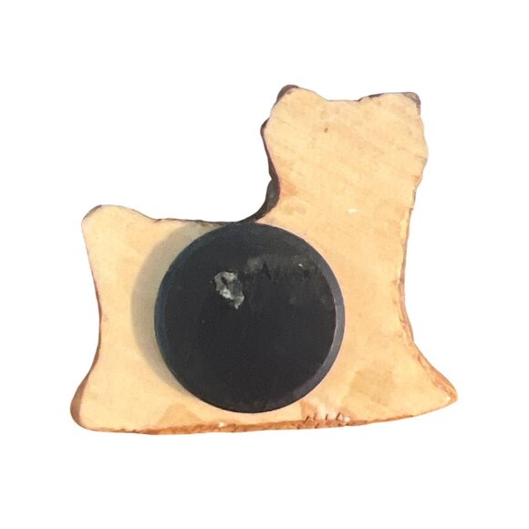 Vintage Yorkshire Terrier Dog Magnet Figurine Bow in Hair 1986 2" Estate Signed - Picture 4 of 6